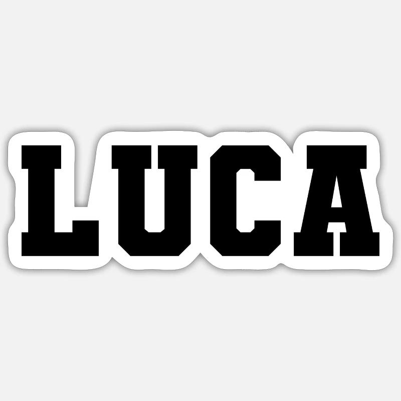 Nom - Luca - Sticker taille S (10 x 10 cm) - blanc mat
