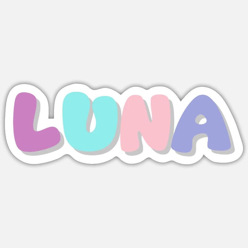 Name - Luna Sticker Größe S (10 x 10 cm)