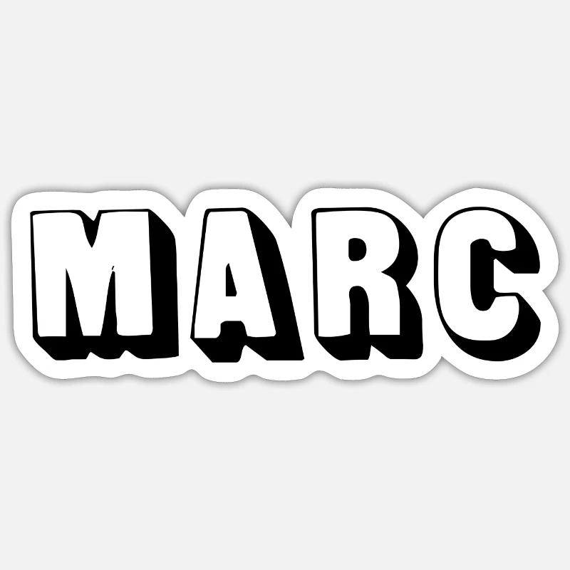 Name - Marc - Sticker Größe S (10 x 10 cm) - Mattweiß