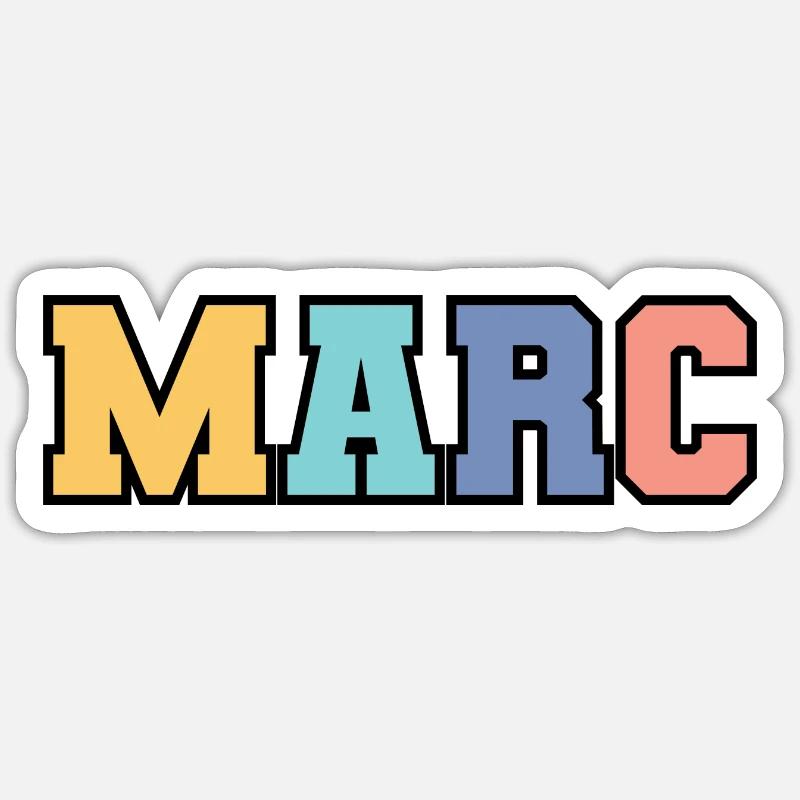 Nom - Marc Sticker taille S (10 x 10 cm)