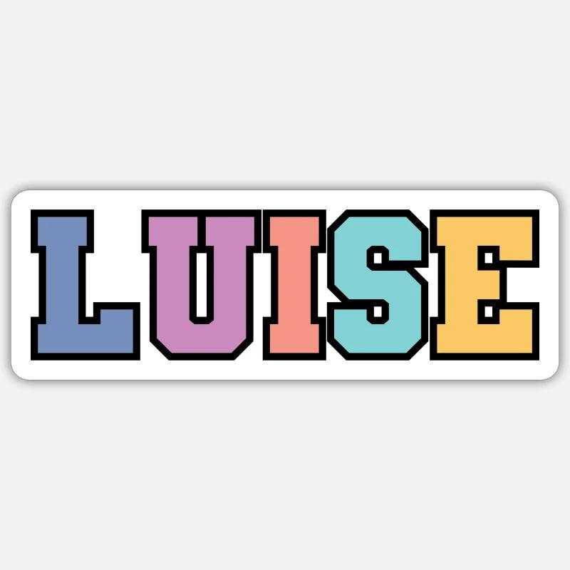Nom - Luise - Sticker taille S (10 x 10 cm) - blanc mat