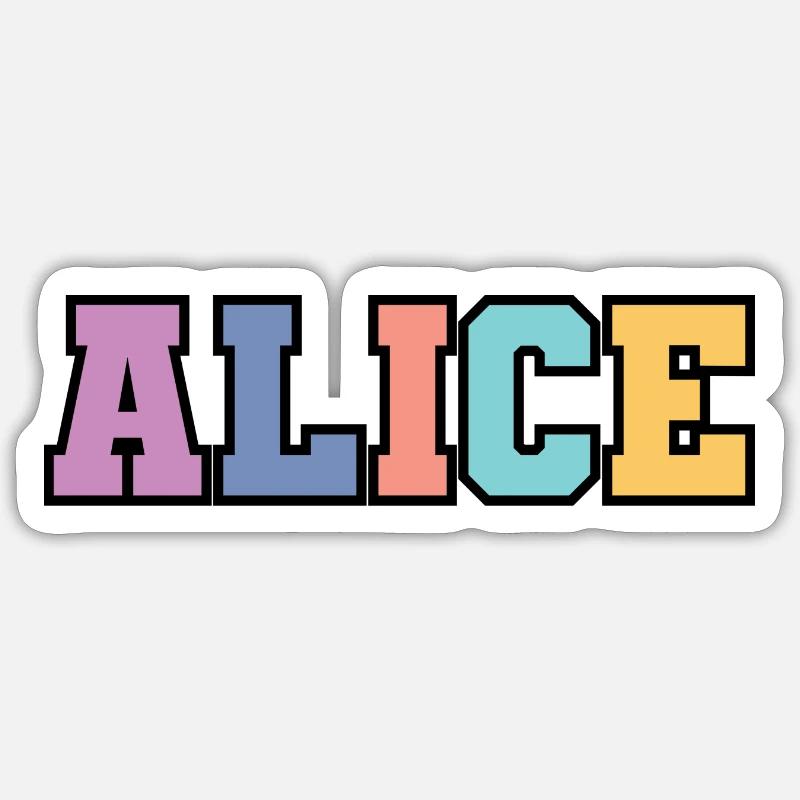 Name - Alice Sticker size S (10 x 10 cm)