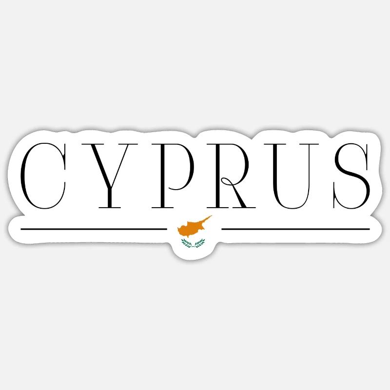 Ich liebe Zypern - Sticker Größe S (10 x 10 cm) - Mattweiß