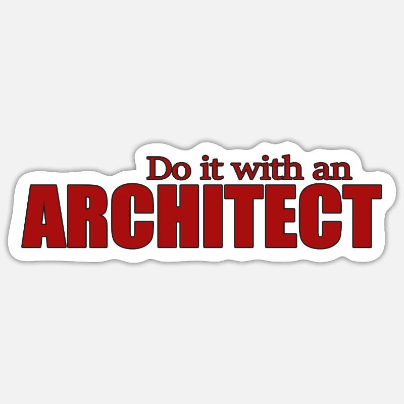 ARCHITECTE - Sticker taille S (10 x 10 cm) - blanc mat