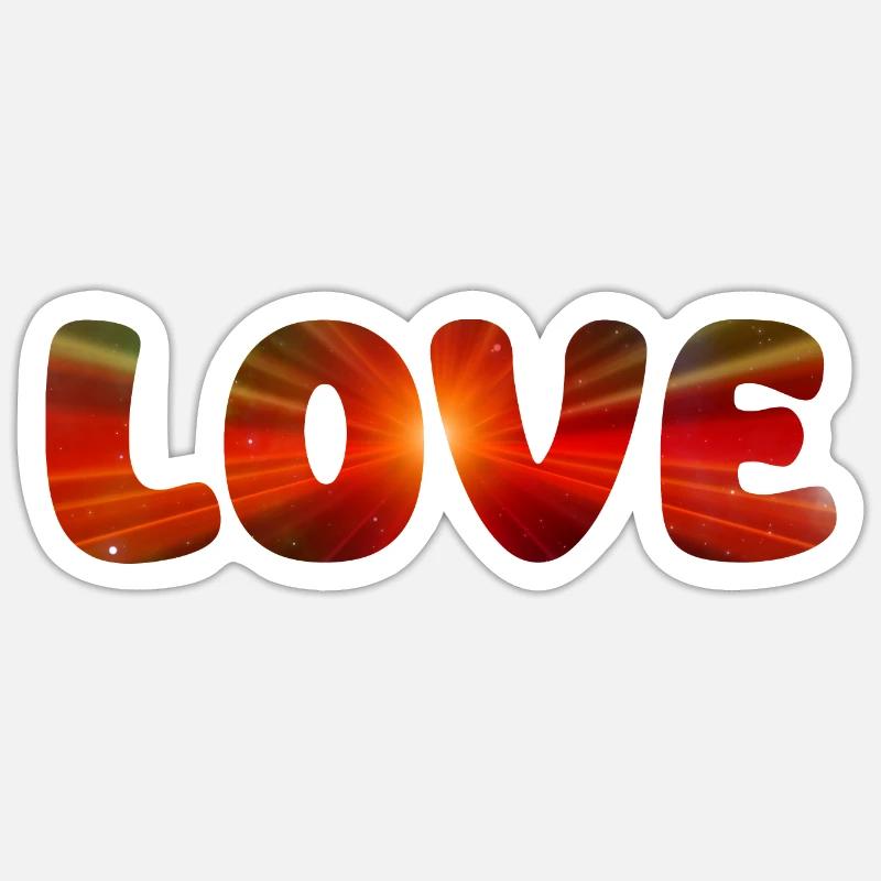 LOVE - Sticker size S (10 x 10 cm) - white matte