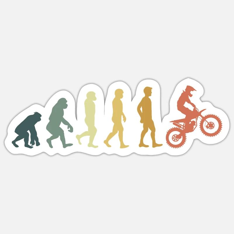 Evolution motocross Sticker taille S (10 x 10 cm)