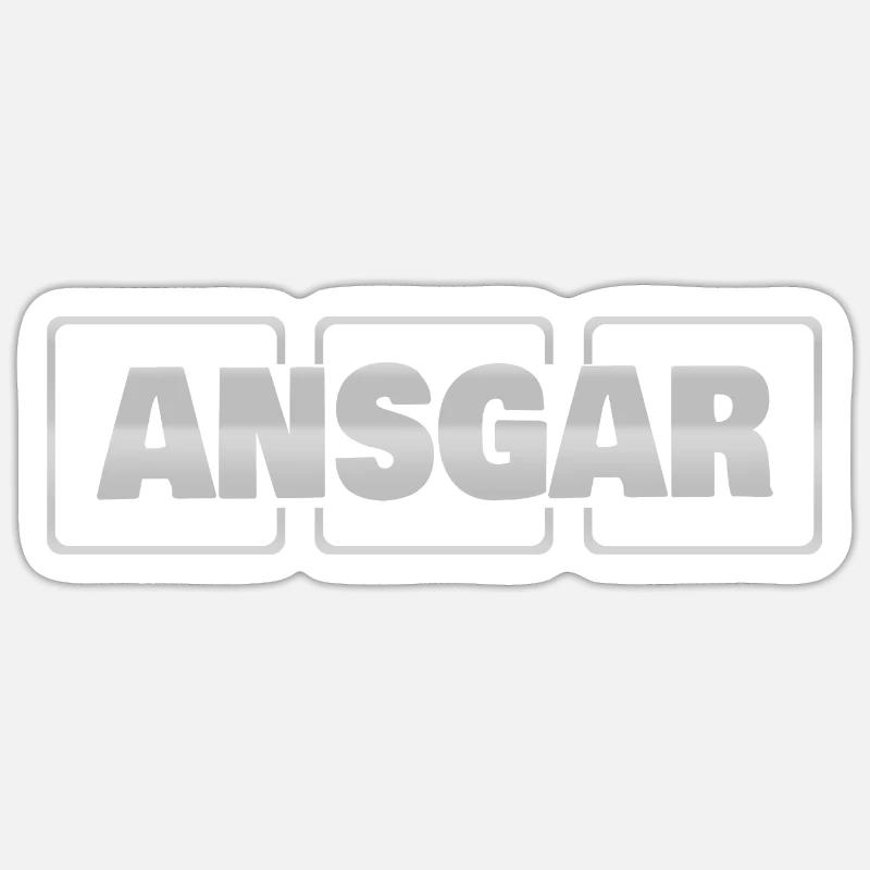 Ansgar - Sticker Größe S (10 x 10 cm) - Mattweiß