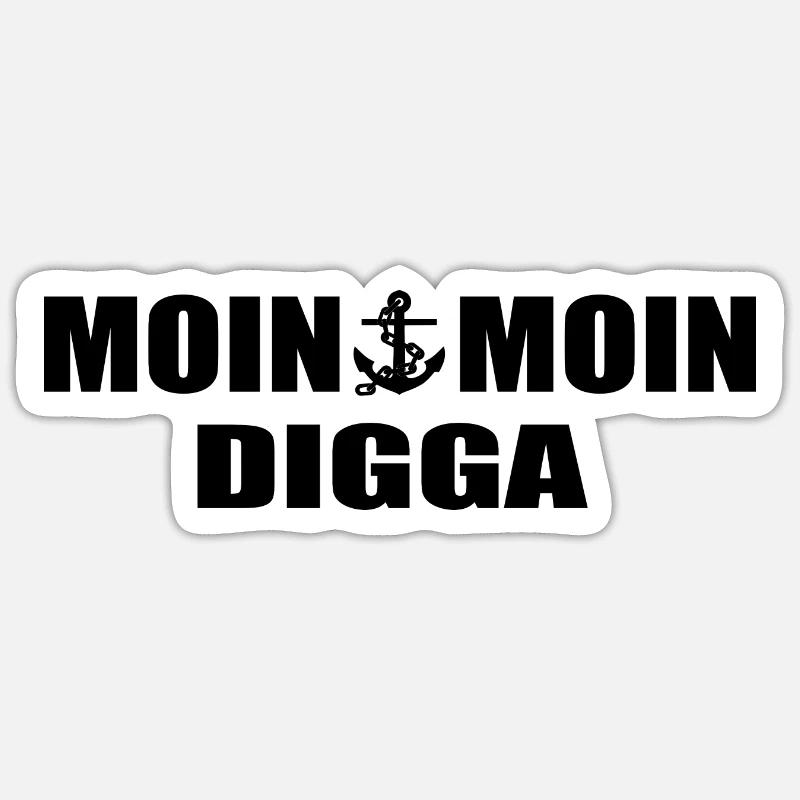 Moin - Sticker Größe S (10 x 10 cm) - Mattweiß