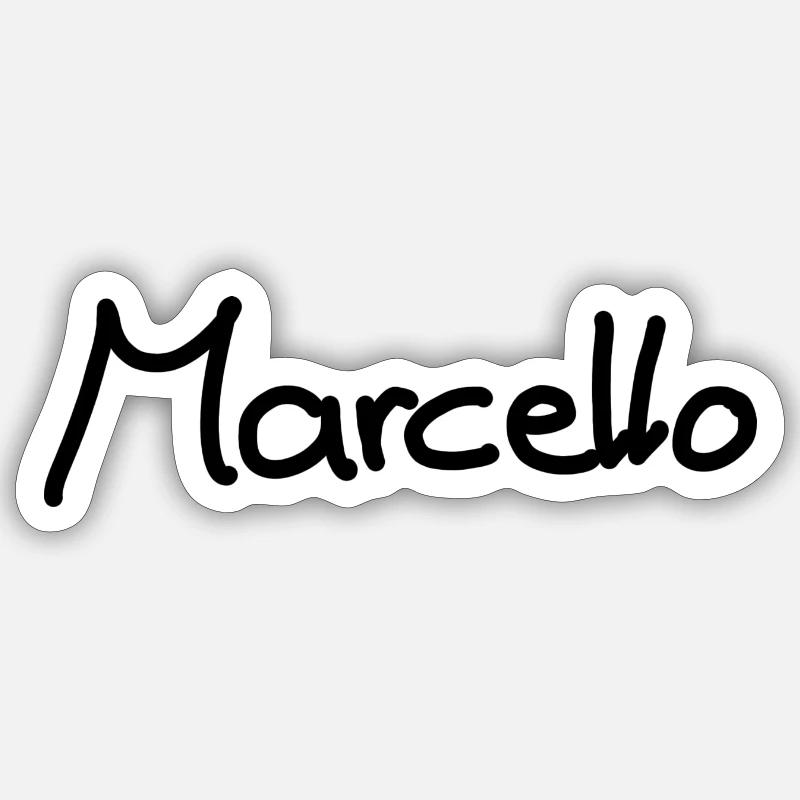 Marcello - Sticker size S (10 x 10 cm) - white matte