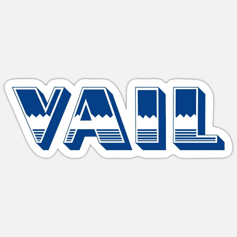 VAIL - Sticker taille S (10 x 10 cm) - blanc mat
