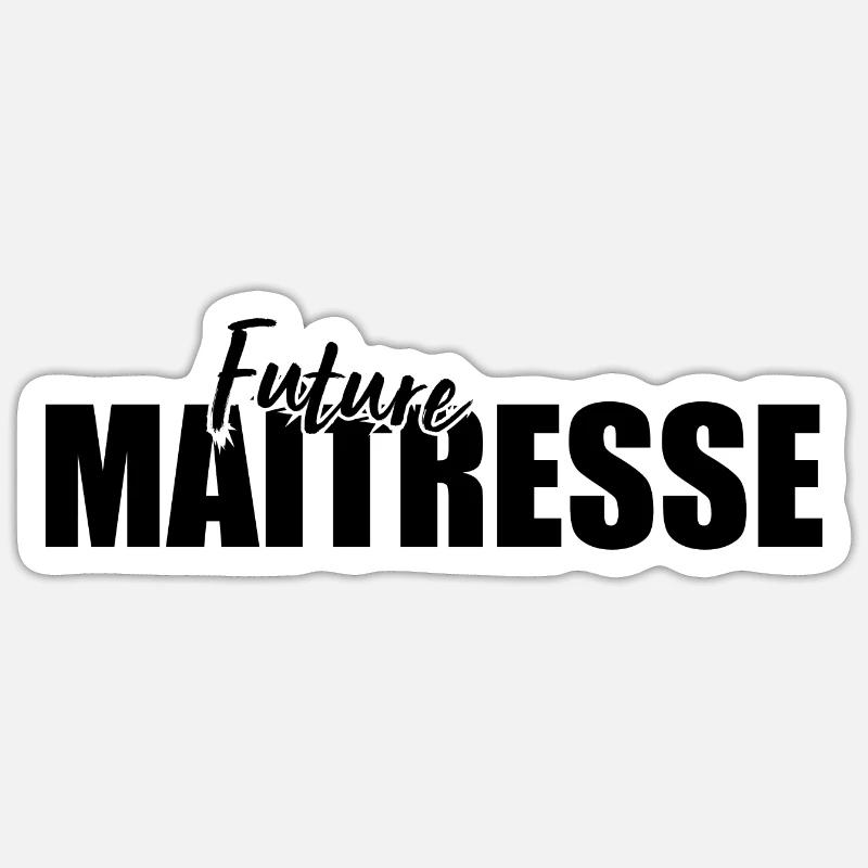 Future Maîtresse Cadeau Pour Maitresse D école - Sticker taille S (10 x 10 cm) - blanc mat