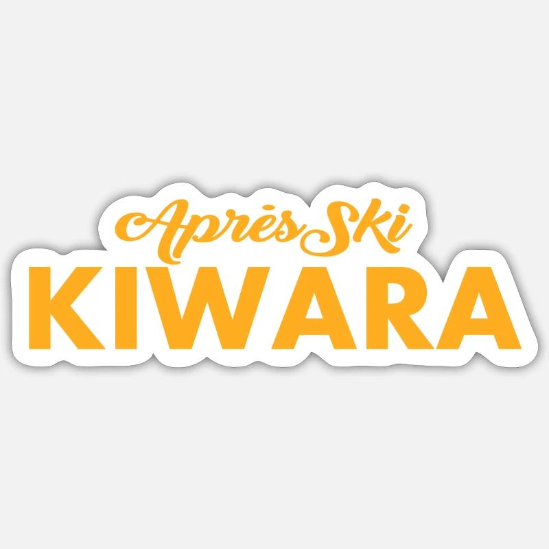 Après-ski Kiwara / Kiberer - Sticker taille S (10 x 10 cm) - blanc mat