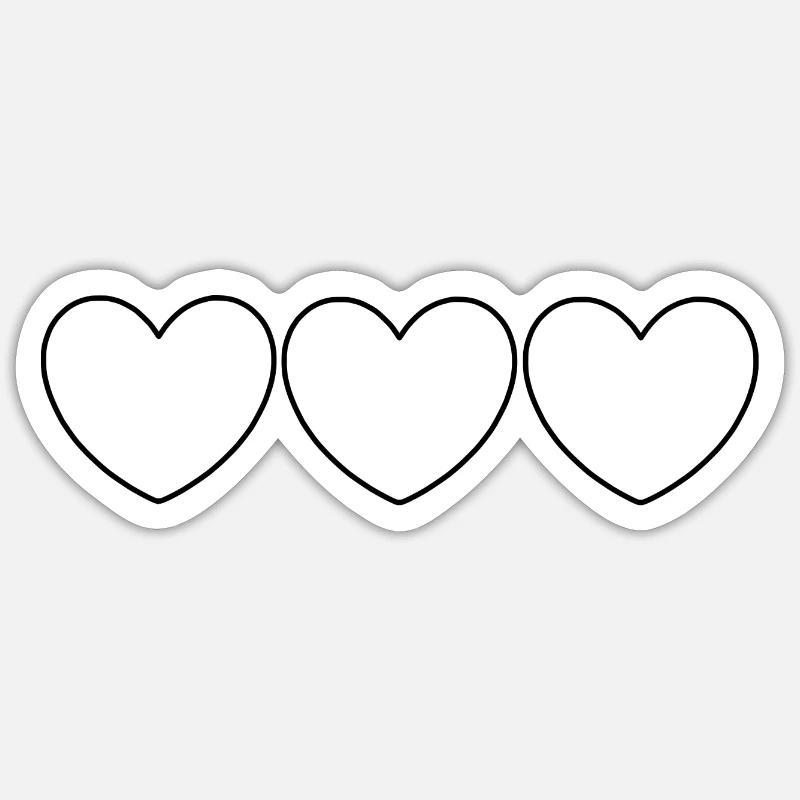 Cadeau Saint-Valentin Saint-Valentin - Sticker taille S (10 x 10 cm) - blanc mat