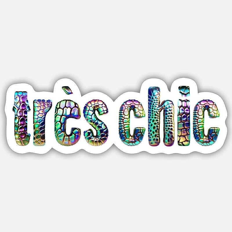 très chic - Sticker Größe S (10 x 10 cm) - Mattweiß