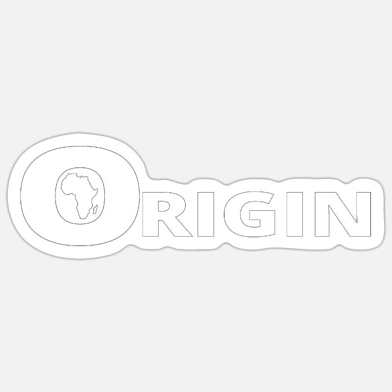 HERKUNFT AFRIKA - Sticker Größe S (10 x 10 cm) - Mattweiß