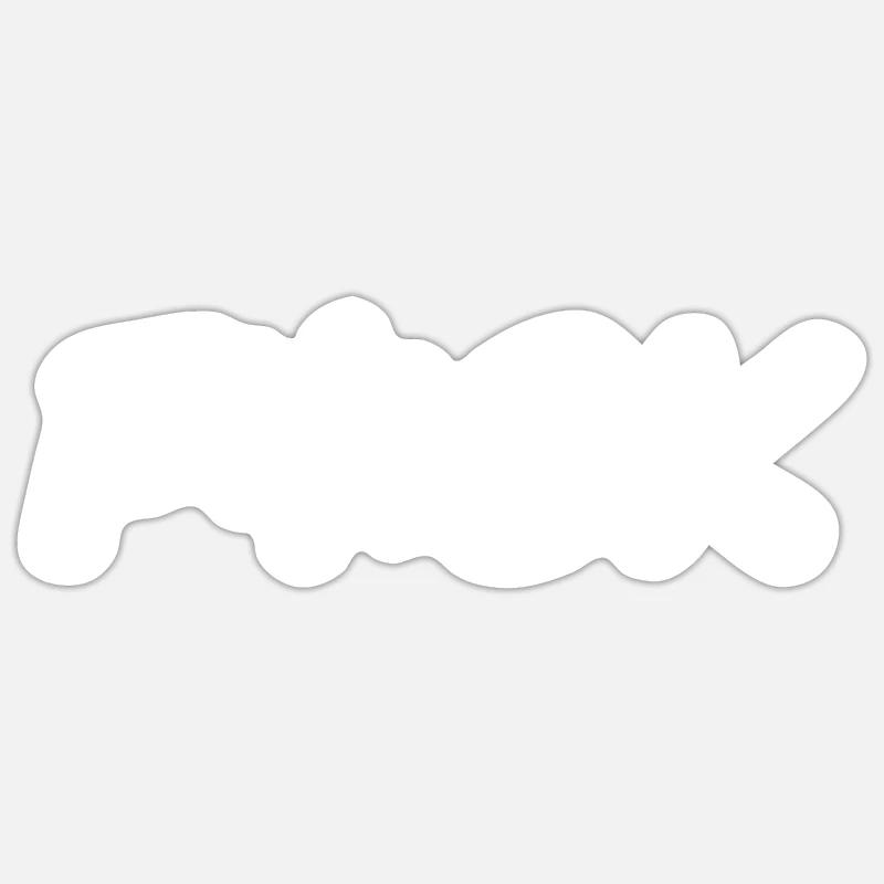 f ck - Sticker taille S (10 x 10 cm) - blanc mat