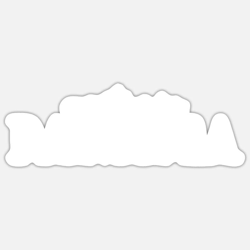 J’adore le Panama - Sticker taille S (10 x 10 cm) - blanc mat
