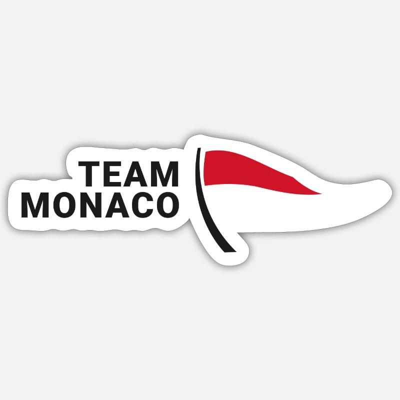 Team Monaco - Sticker size S (10 x 10 cm) - white matte