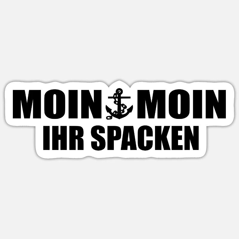 Moin - Sticker Größe S (10 x 10 cm) - Mattweiß