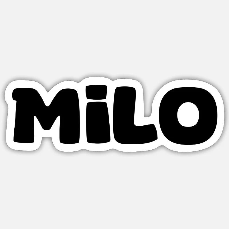 Name - Milo - Sticker Größe S (10 x 10 cm) - Mattweiß