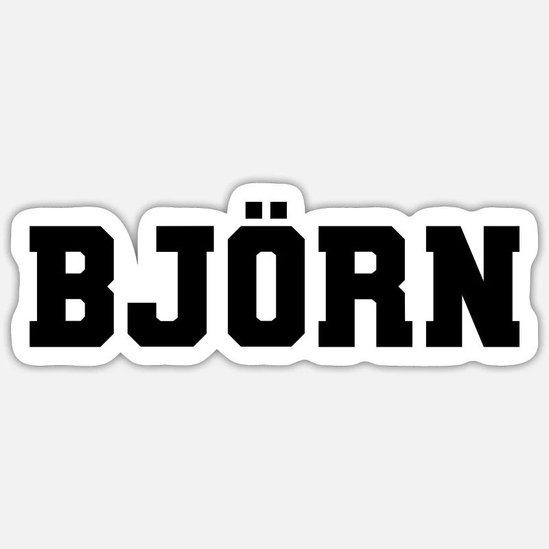 Nom - Björn Sticker taille S (10 x 10 cm)