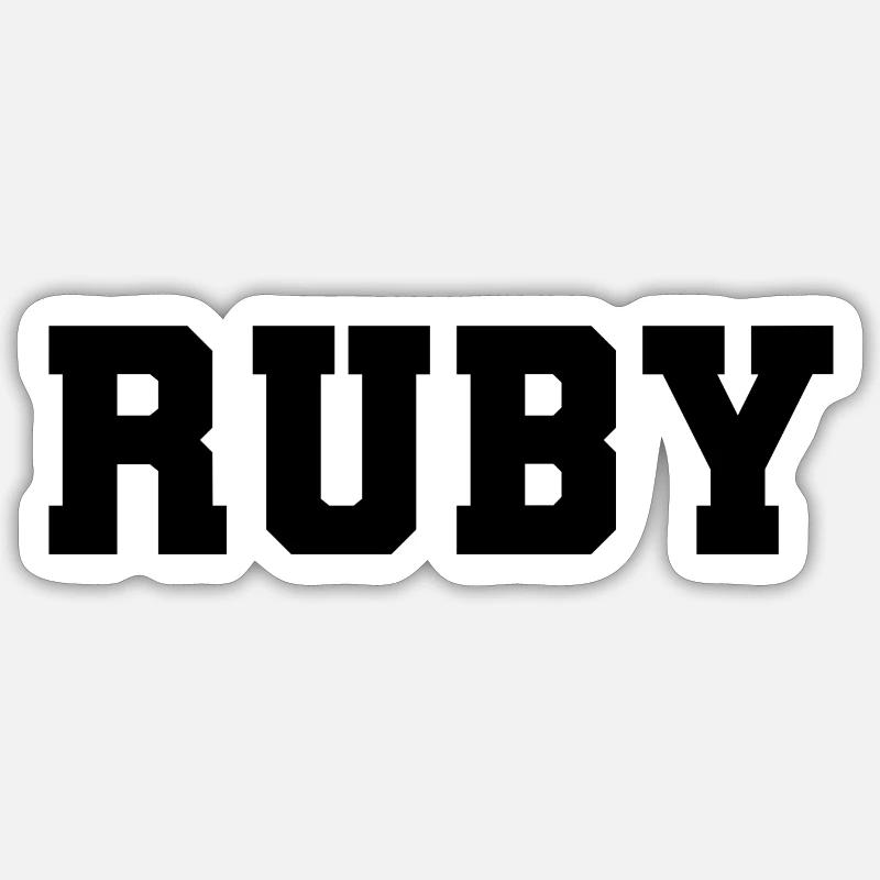 Name - Ruby Sticker size S (10 x 10 cm)