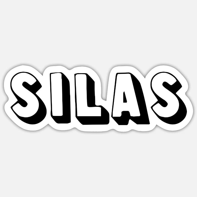 Name - Silas - Sticker Größe S (10 x 10 cm) - Mattweiß