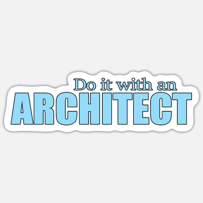 ARCHITECT - Sticker size S (10 x 10 cm) - white matte