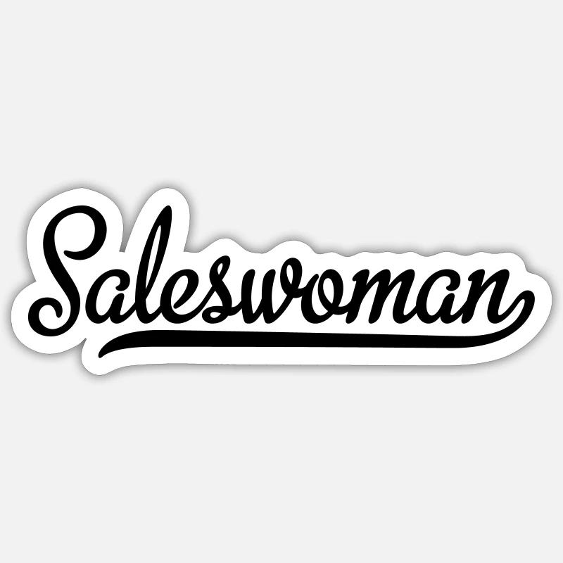 Verkäuferin - Sticker Größe S (10 x 10 cm) - Mattweiß