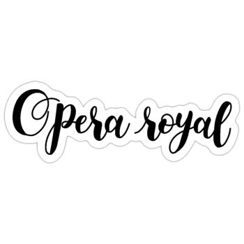 opera royal - Sticker taille S (10 x 10 cm) - blanc mat - Devant