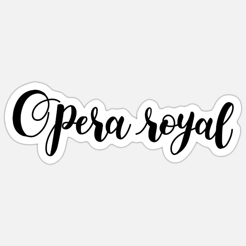 opera royal - Sticker taille S (10 x 10 cm) - blanc mat
