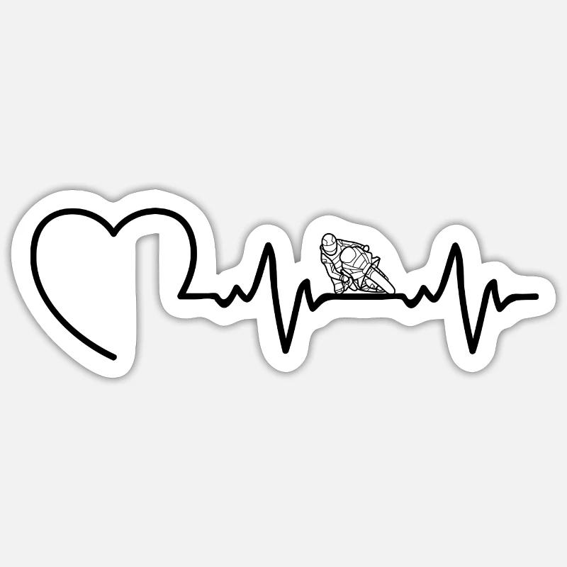 Biker - Sticker Größe S (10 x 10 cm) - Mattweiß