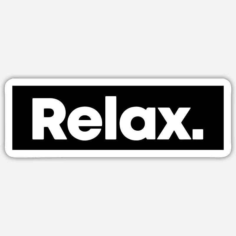 Relax - Sticker Größe S (10 x 10 cm) - Mattweiß