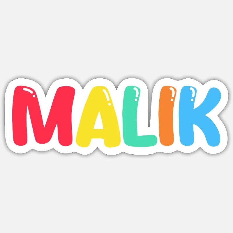 Name - Malik Sticker Größe S (10 x 10 cm)