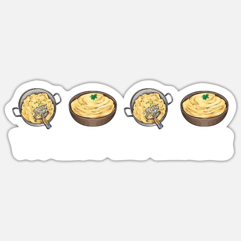 Mashed potatoes Mashed potatoes - Sticker size S (10 x 10 cm) - white matte