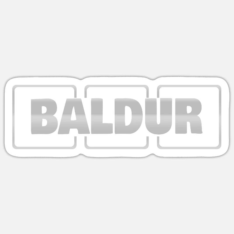 Baldur - Sticker Größe S (10 x 10 cm) - Mattweiß