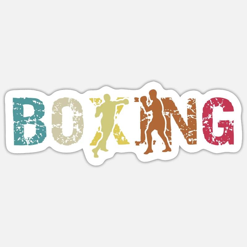 Boxing - Sticker size S (10 x 10 cm) - white matte