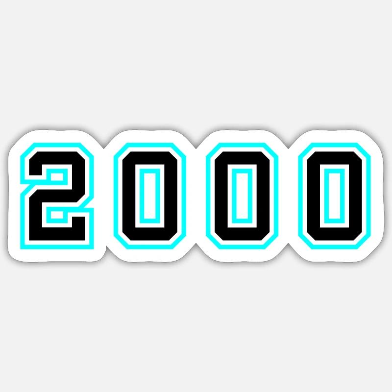 2000 Year Birthday - Sticker size S (10 x 10 cm) - white matte