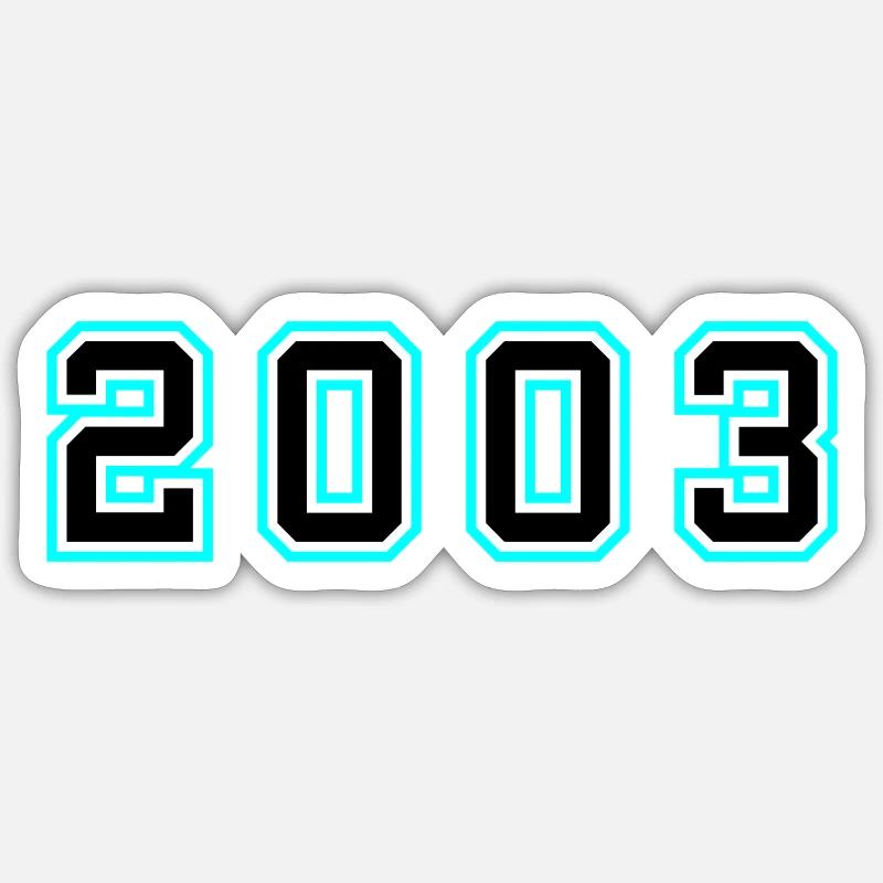 2003 Year Birthday - Sticker size S (10 x 10 cm) - white matte
