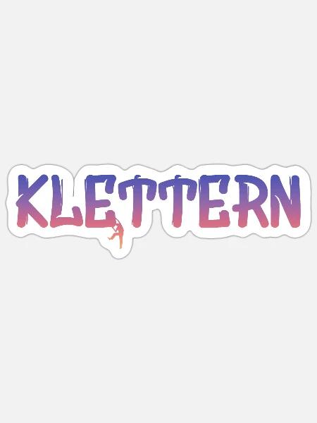 Kletterer Boulderer klettern bouldern Geschenk - Sticker Größe S (10 x 10 cm) - Mattweiß