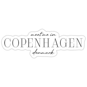 Copenhagen Style Desing T-Shirt - Sticker size S (10 x 10 cm) - white matte - Front