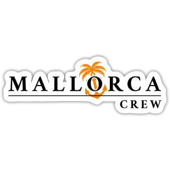 Mallorca Crew - Sticker Größe S (10 x 10 cm) - Mattweiß - Vorne