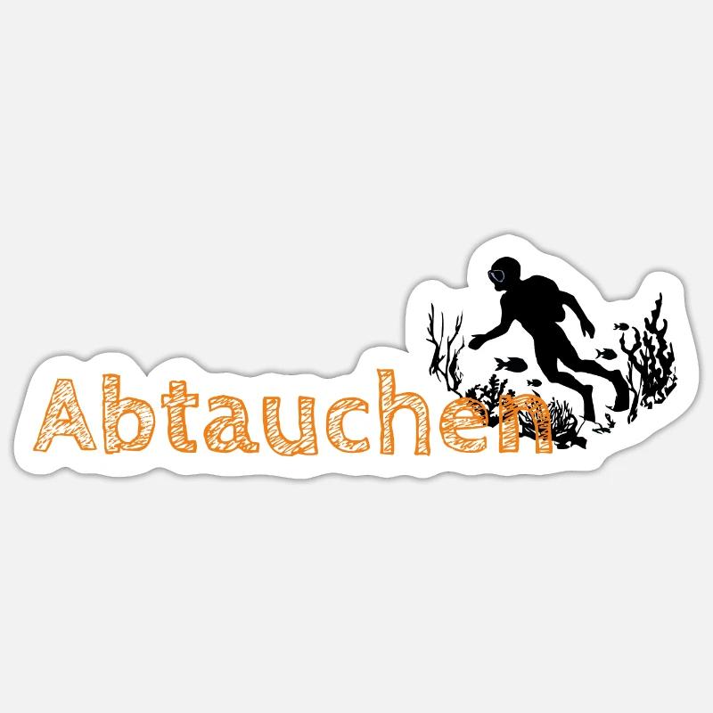 Manchmal will ich einfach abtauchen - Sticker Größe S (10 x 10 cm) - Mattweiß