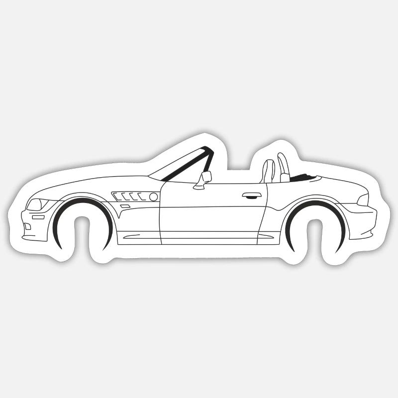Auto - Sticker Größe S (10 x 10 cm) - Mattweiß