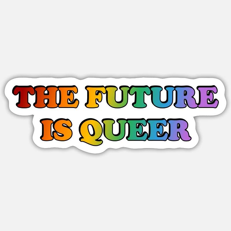 The Future is Queer - Sticker size S (10 x 10 cm) - white matte