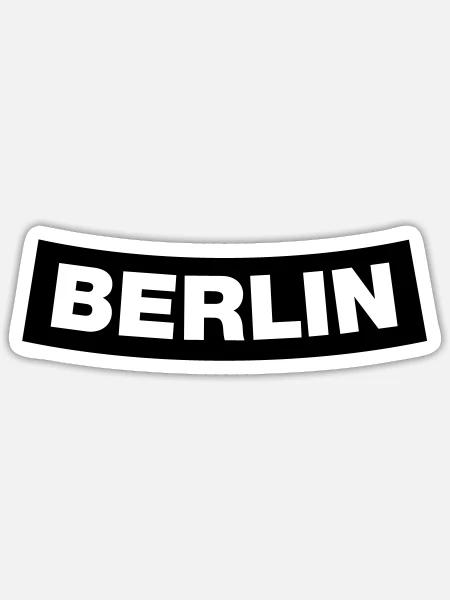 Berlin Chapter Element (JGA MC-Rocker-Design) - Sticker Größe S (10 x 10 cm) - Mattweiß