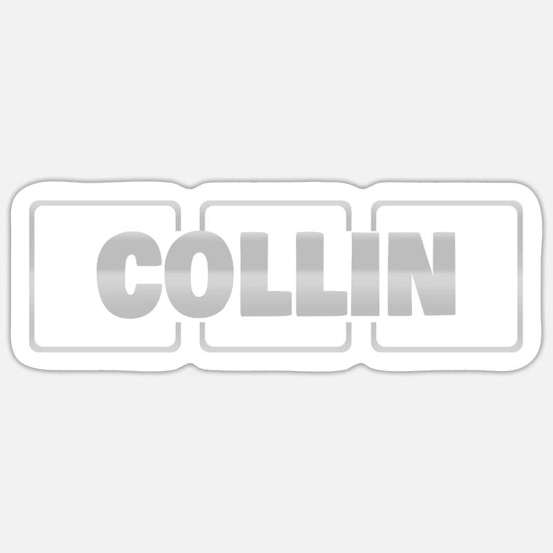 Gift for Collin - Sticker size S (10 x 10 cm) - white matte