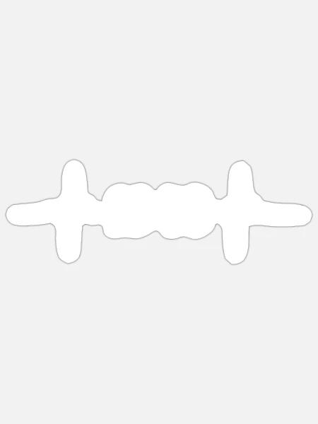 Bochum Herzschlag EKG Puls - Sticker Größe S (10 x 10 cm) - Mattweiß
