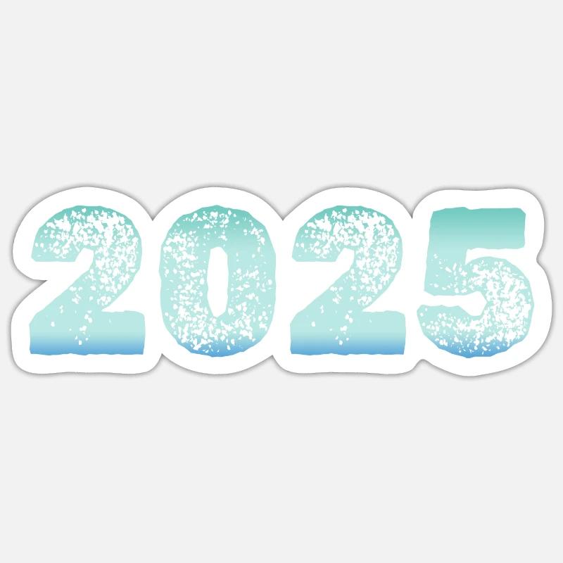 Glace 2025 - Sticker taille S (10 x 10 cm) - blanc mat