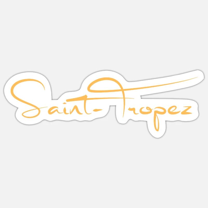Saint-Tropez - Sticker taille S (10 x 10 cm) - blanc mat